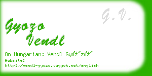 gyozo vendl business card